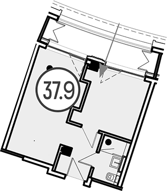 Продается 1-комн. квартира, 37.9 м²