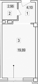 Продается 1-комн. квартира, 26.95 м²