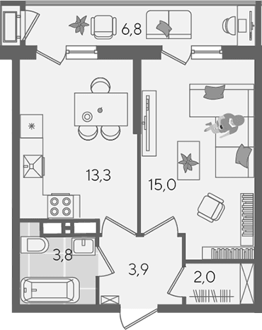 Продается 1-комн. квартира, 38 м²