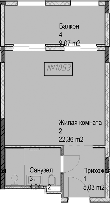 Продается 1-комн. квартира, 32.3 м²
