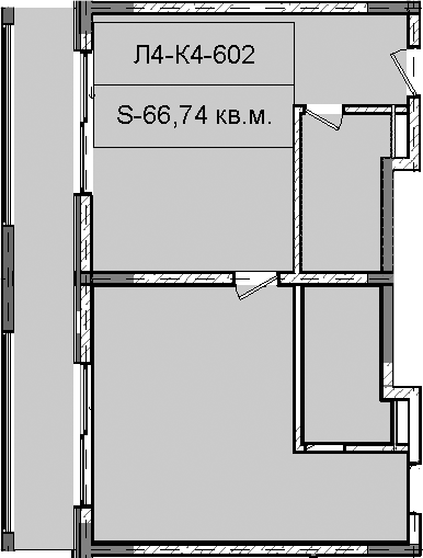 Продается 1-комн. квартира, 66.74 м²