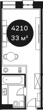 Продается 1-комн. квартира, 32.72 м²