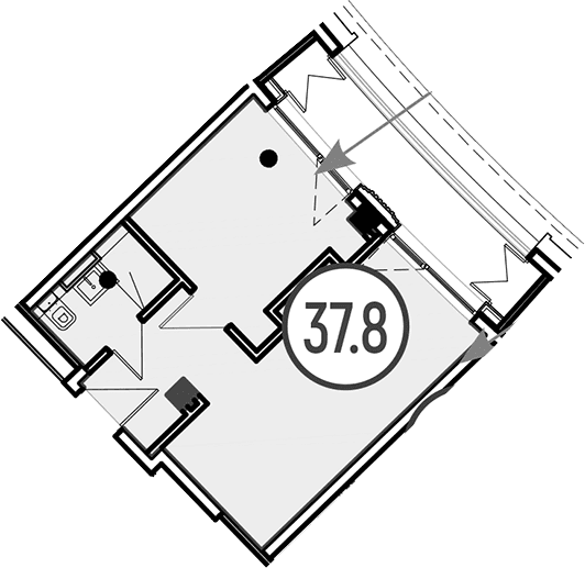 Продается 1-комн. квартира, 37.8 м²