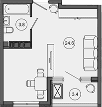 Продается 1-комн. квартира, 28.4 м²