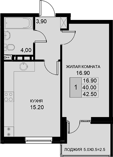 Продается 1-комн. квартира, 40 м²