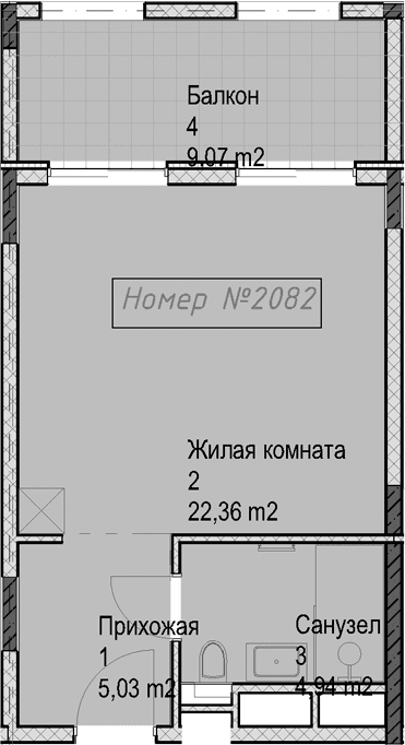 Продается 1-комн. квартира, 32.3 м²