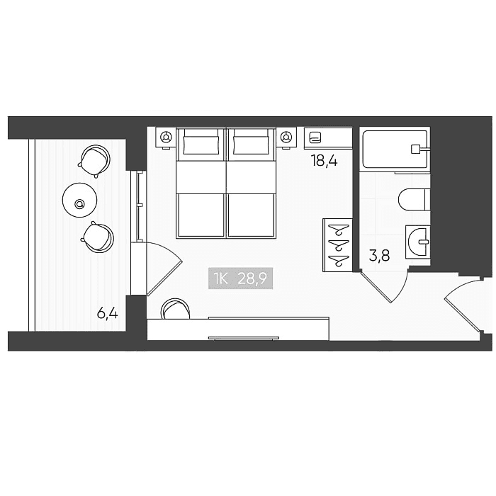 Продается 1-комн. квартира, 22.2 м²