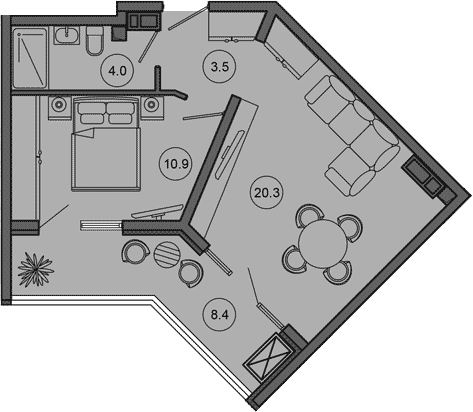 Продается 2-комн. квартира, 39.8 м²