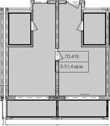 Продается 1-комн. квартира, 51.4 м²