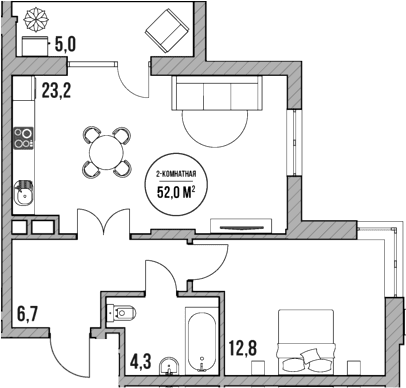 Продается 2-комн. квартира, 47 м²
