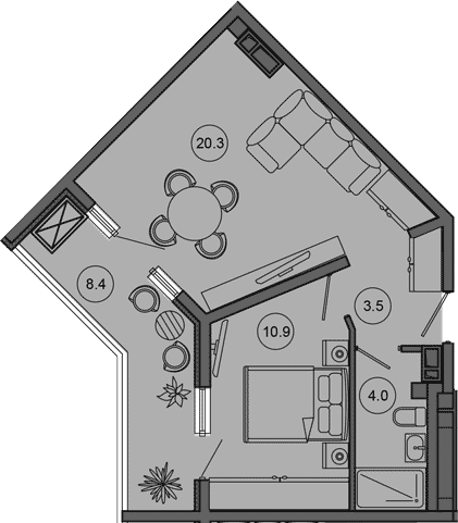 Продается 2-комн. квартира, 38.7 м²