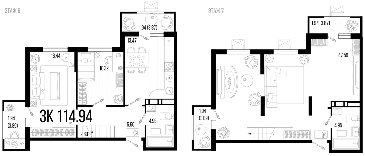 Продается 3-комн. квартира, 107.18 м²