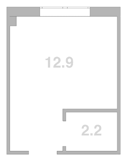 Продается 1-комн. квартира, 15.2 м²