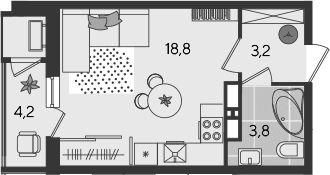 Продается 1-комн. квартира, 25.8 м²