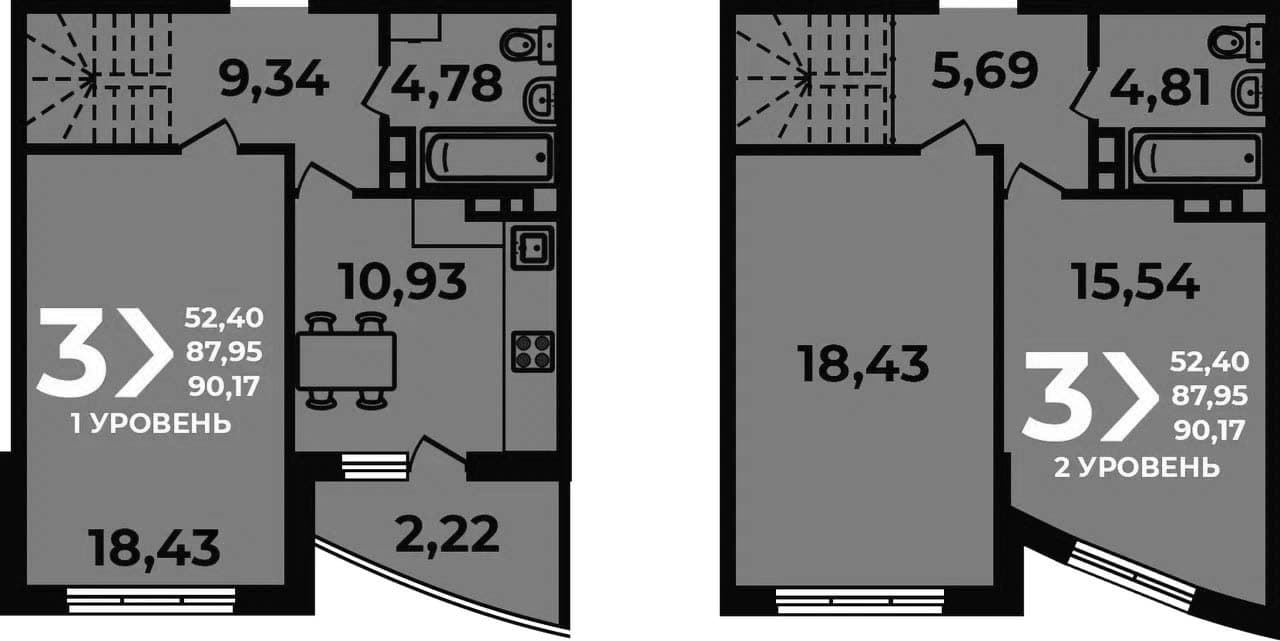 Продается 3-комн. квартира, 87.95 м²