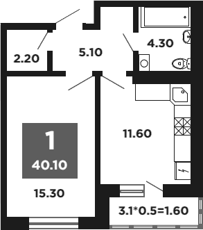 Продается 1-комн. квартира, 38.5 м²