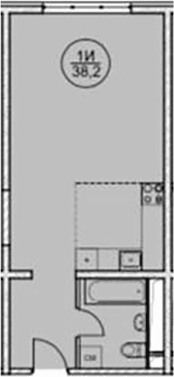 Продается 1-комн. квартира, 38.2 м²