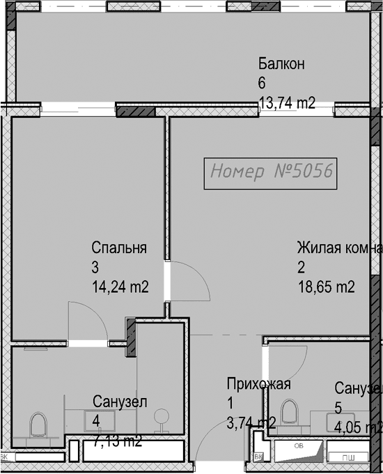Продается 2-комн. квартира, 47.7 м²