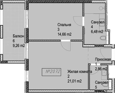 Продается 2-комн. квартира, 48.3 м²
