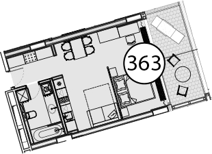 Продается 1-комн. квартира, 54.8 м²