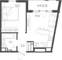 Продается 2-комн. квартира, 35 м²