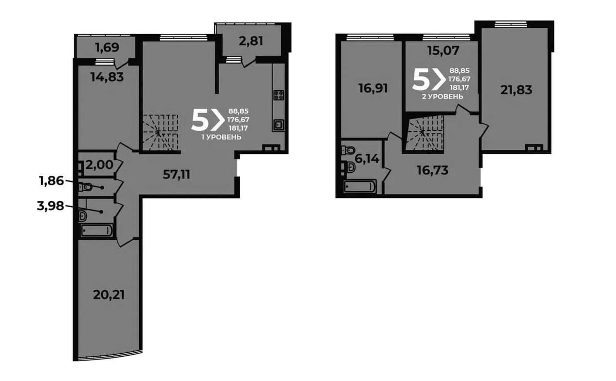 Продается 5-комн. квартира, 176.67 м²