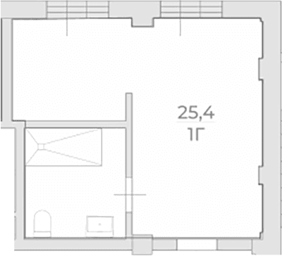 Продается 1-комн. квартира, 25.4 м²