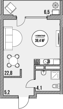 Продается 1-комн. квартира, 31.9 м²