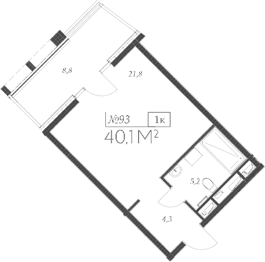 Продается 1-комн. квартира, 31.3 м²