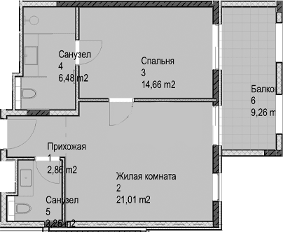 Продается 2-комн. квартира, 48.3 м²