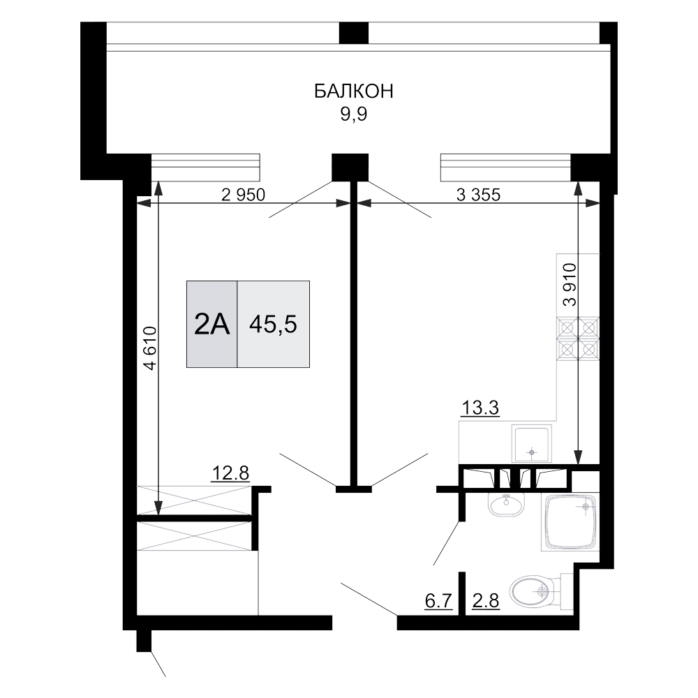 Продается 2-комн. квартира, 35.6 м²