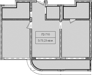 Продается 1-комн. квартира, 73.23 м²
