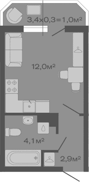 Продается 1-комн. квартира, 19 м²