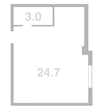 Продается 1-комн. квартира, 27.7 м²