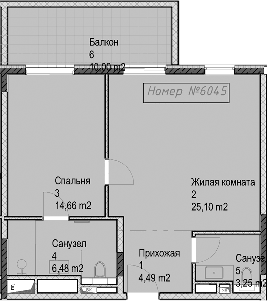 Продается 2-комн. квартира, 54 м²