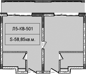 Продается 1-комн. квартира, 58.85 м²