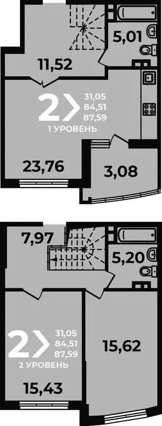 Продается 3-комн. квартира, 84.51 м²