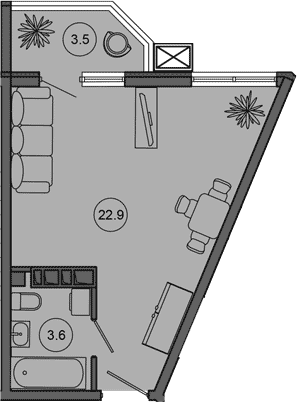Продается 1-комн. квартира, 26.5 м²