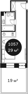 Продается 1-комн. квартира, 29.29 м²