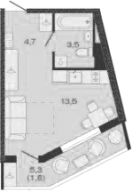 Продается 1-комн. квартира, 21.7 м²