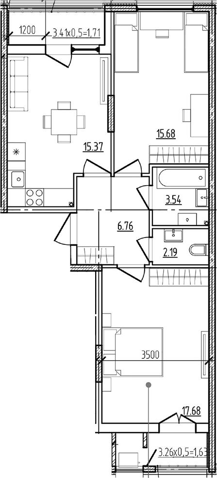 Продается 3-комн. квартира, 61.22 м²