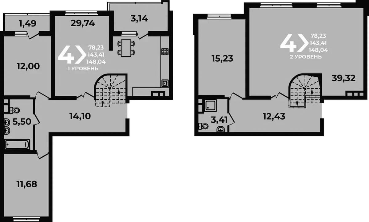 Продается 5-комн. квартира, 143.41 м²