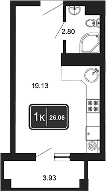Продается 1-комн. квартира, 22.4 м²