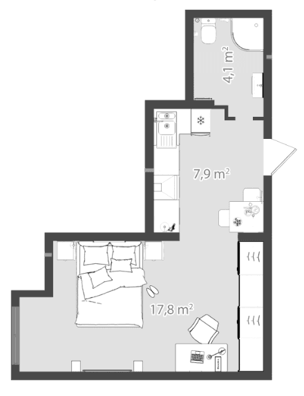 Продается 1-комн. квартира, 30.2 м²