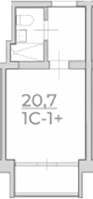 Продается 1-комн. квартира, 20.7 м²