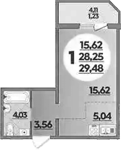 Продается 1-комн. квартира, 28.25 м²