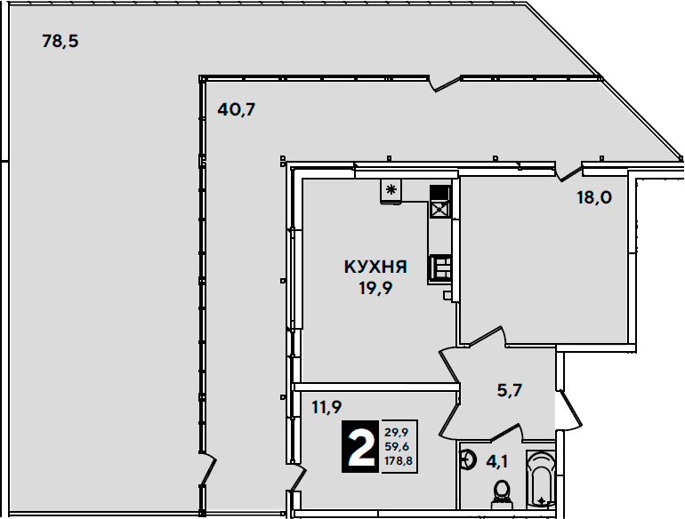 Продается 3-комн. квартира, 59.6 м²