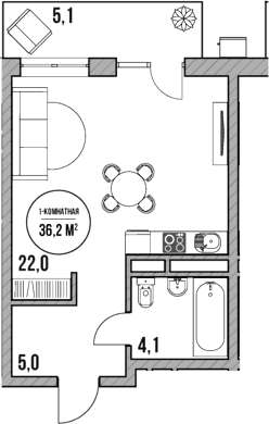 Продается 1-комн. квартира, 31.1 м²