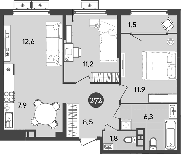 Продается 3-комн. квартира, 60.2 м²