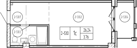 Продается 1-комн. квартира, 26.41 м²